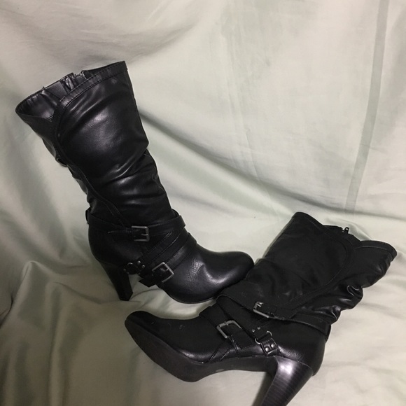 Worthington Shoes - Worthington Calf High Black Boots